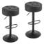 Swivel Upholstered Adjustable Height Counter Stool with Metal Frame-882584226