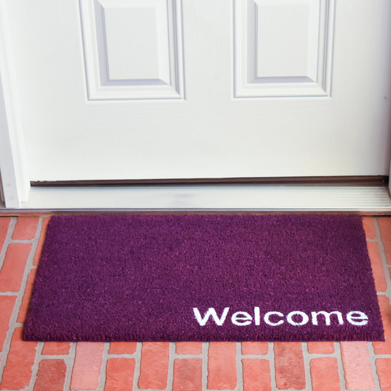 Kasper Non-Slip Doormat, 24" W x 36" L, Purple