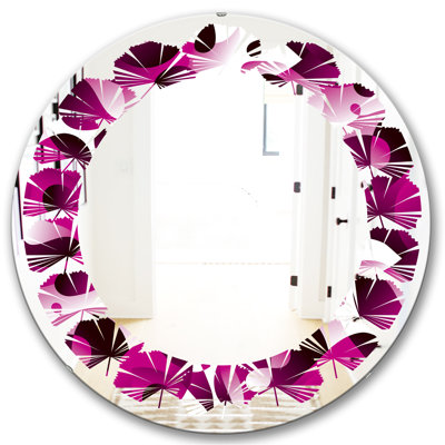 Miroir mural sans cadre vi feuilles abstract design pattern