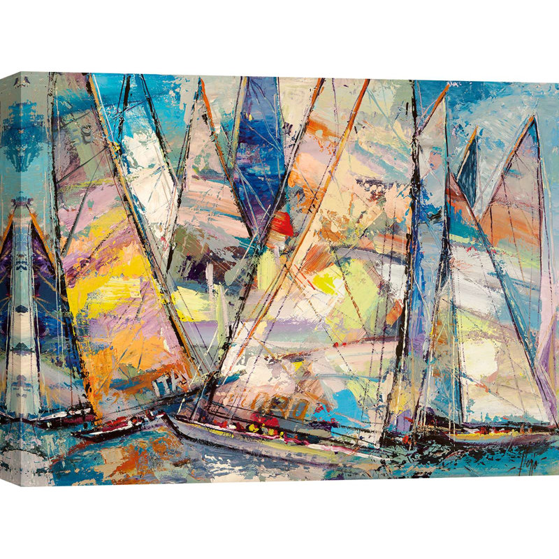 Sails In The Wind by Luigi Florio - Wrapped Canvas Print, 60cm H x 80cm W x 4cm D