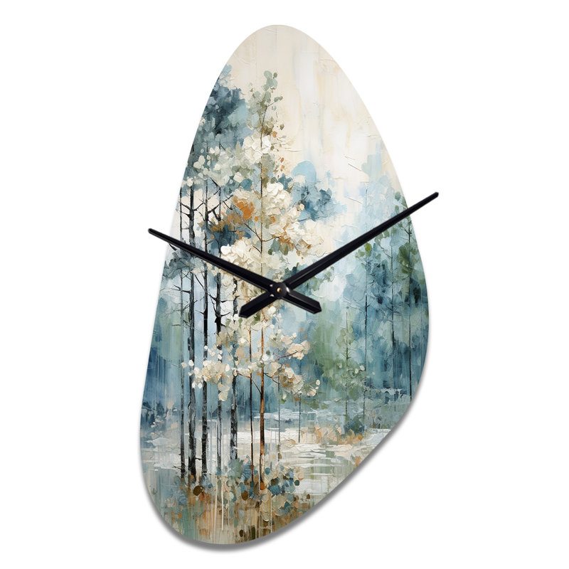 Horloge murale pin, forêt enchantée II, Moyenne