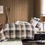 Courtepointe 6 pièces pour très grand / très grand lit, chevrons neutres, motif écossais Buffalo, coussin lavable à la machine imprimé chevrons, neutre, bordure, 3 coussins avec tous les détails de broderie-119379841-119379839