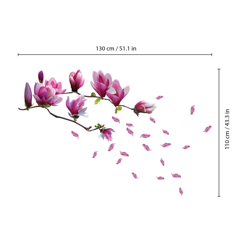 Adhésif décoratif fleur de magnolia