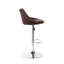 Swivel Upholstered Adjustable Height Counter Stool with Metal Frame-1009167626