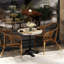 Table carrée en marbre fritté d'aspect marbre-1417140727