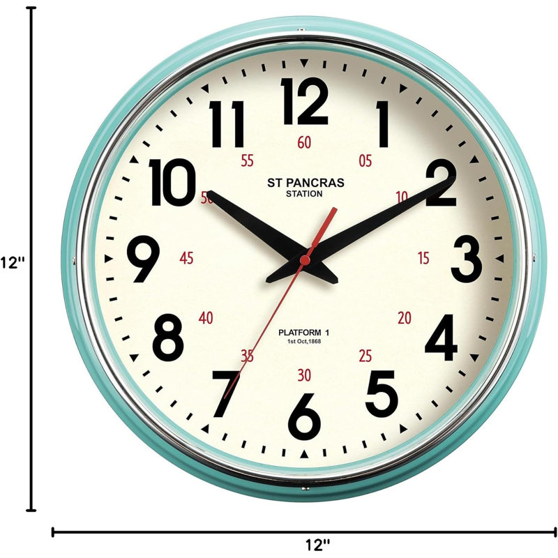 Horloge murale rétro 12,4 po