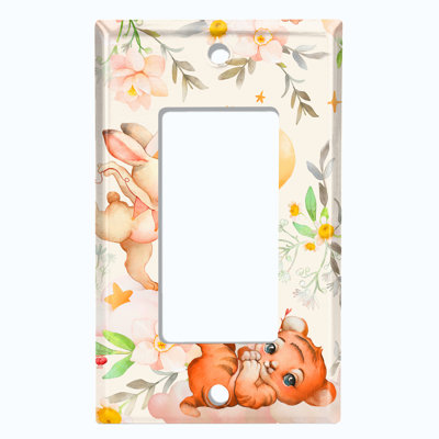 Animals 1 - Gang Toggle Light Switch Standard Wall Plate