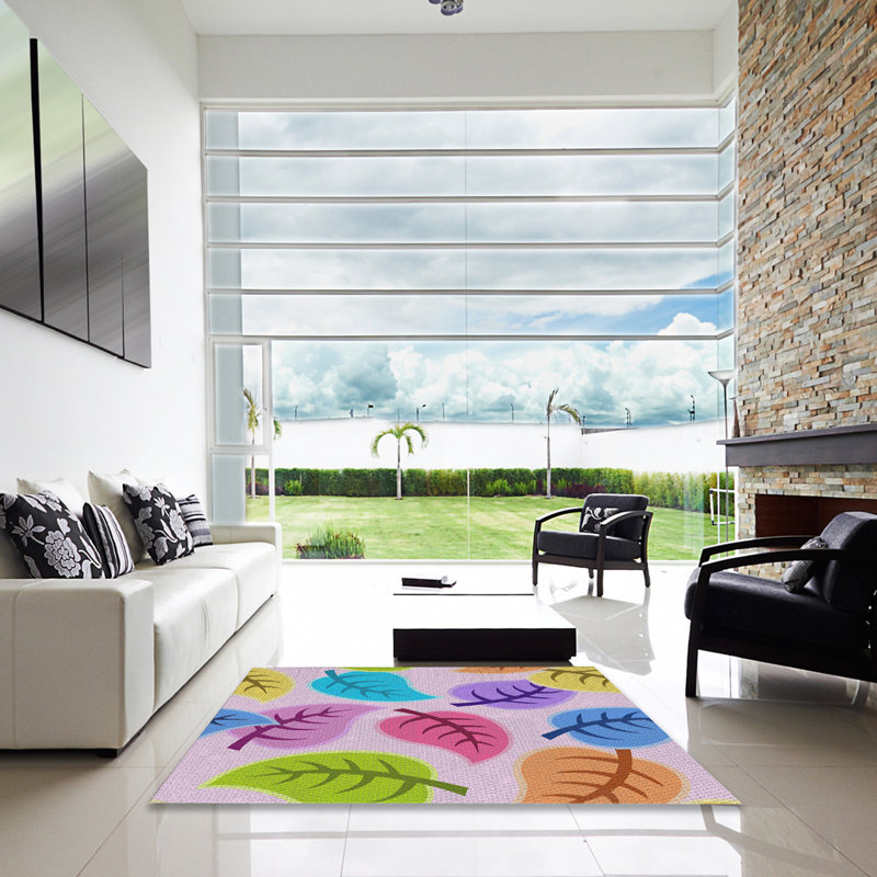 Floral Indoor Rug, Square 3'
