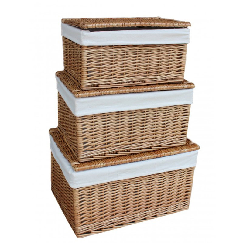 August Grove Wicker Decorative Basket, Brown