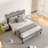 Full Size Modern Platform Bed Frame With Upholstered Headboard And Wooden Slats