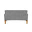 Modern Living Room Causeuse Grey Chenille Upholstery Pocket Coils-1031122083