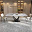 White Rectangular Colored crystal Stone with stainless steel Dining Table For Dining Room/Kitchen-226331254