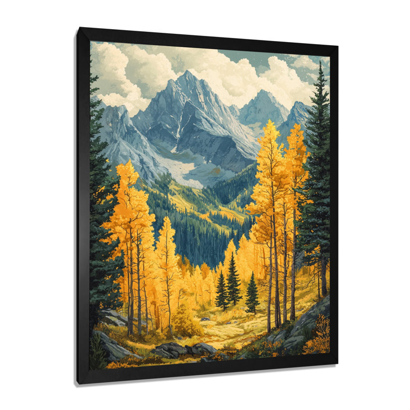 Art mural sur toile Geneveve - Paysages, H 20 po x l 12 po, Impression de cadre photo, Noir, noir, noir, noir