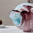 Hand-blown colored glass table modern vase with irregular ink and wash texture decorative fashionable vase-1936012499