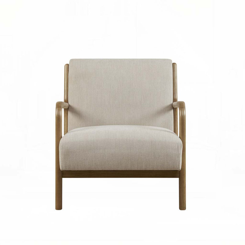 Polyester Upholstere Arm Chair with 4 Legs