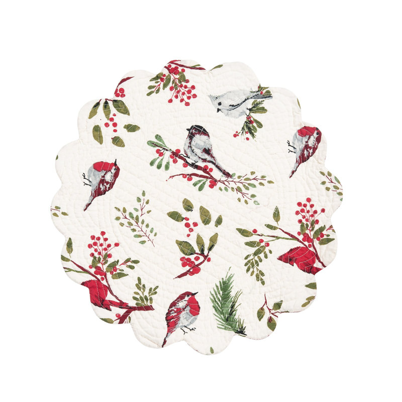 Ensemble de serviettes en coton 6 pièces reproduction oiseaux Phirun