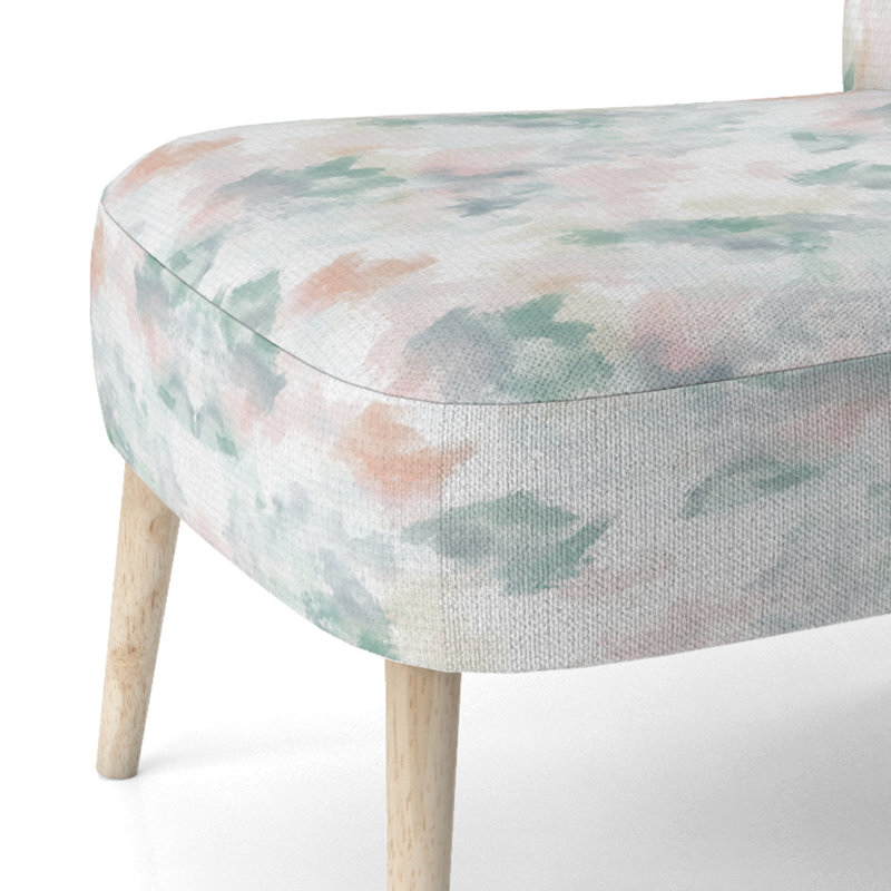 Chaise d'appoint abstraite - chaise d'appoint rose pastel, Chaise d'appoint sans accoudoirs