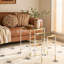 Ensemble de 2 tables d'appoint à plateau en miroir, L: P 18 x 23,5 po: P 16 x 20