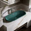 Iron Plains 33 In. Oval Drop-In / Undermount / Vessel Bathroom Sink-97760830