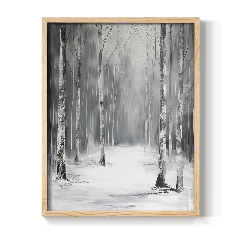 «LANDSCAPES Series Lxxxv», reproduction d'art encadrée - bois massif, H 15 po x l 12 po