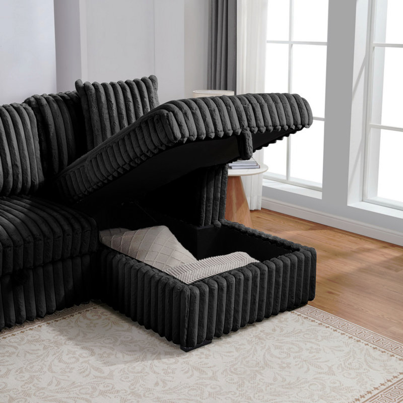 Canapé ST2401, Tissu gris foncé