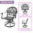 8-Person Rectangular Cast Aluminum Patio Dining Set with 2 Swivel Chairs & Cushions & Umbrella Hole-881434410