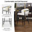 Tabouret de comptoir en velours beige avec revêtement Cranis, 1 pièce