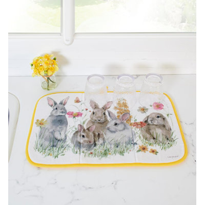  Tapis de séchage Flower Bunny