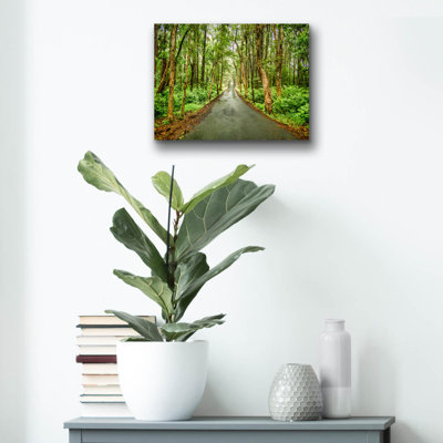 Art mural en verre acrylique, "Tropical Island Road" par Mark A Paulda