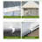 Walk-In Greenhouse, Outdoor Garden Warm Hot House With 4 Roll-Up Windows, 2 Zippered Doors And Weather Cover, White