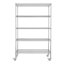 5 Tier Heavy Duty Adjustable Kitchen Shelving Unit, Wire Storage Shelves With Wheels