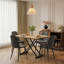 Ensemble de salle à manger à plateau relevable moderne avec table convertible et chaises rembourrées pour petits espaces-1356096467