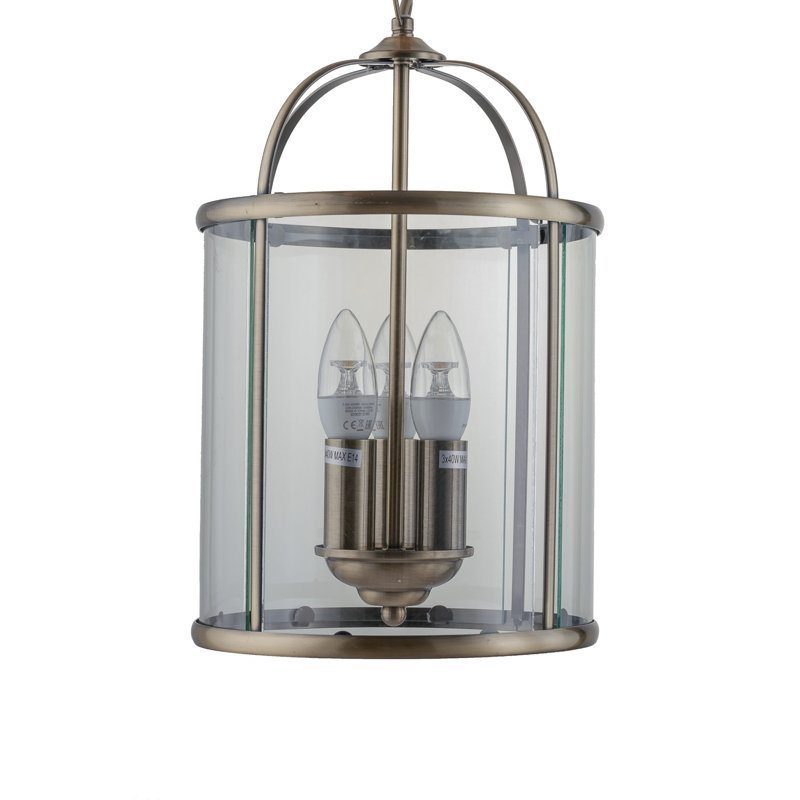 Strasburg 3 - Light Lantern Pendant, Antique Brass