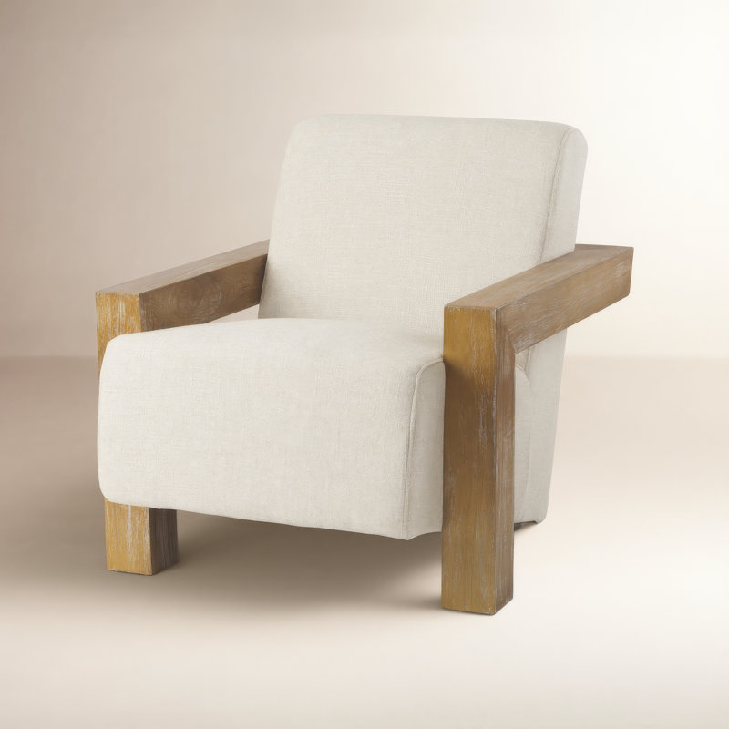 34.8" Wide Armchair, Cream, Cream