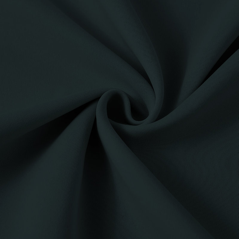 100% Polyester Blackout Pencil Pleat Room Darkening 230 GSM Curtains (Set of 2), Black, 183cm Width x 228cm Drop