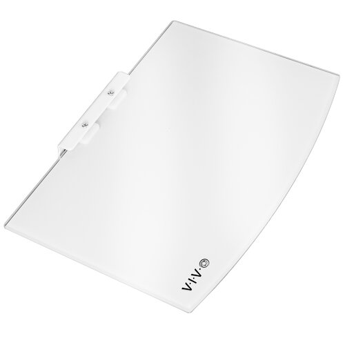 VIvo White Tempered Glass Floating Wall Shelf & Reviews | Wayfair