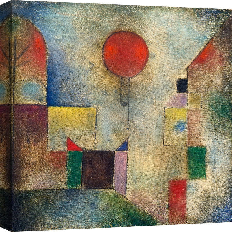 Red Balloon by Paul Klee - Wrapped Canvas Print, 70cm H x 70cm W x 4cm D