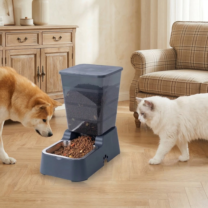 Ensemble de distributeur d'eau et distributeur d'eau automatique 5,2 L pour chiens de taille moyenne, grande, marine et marine