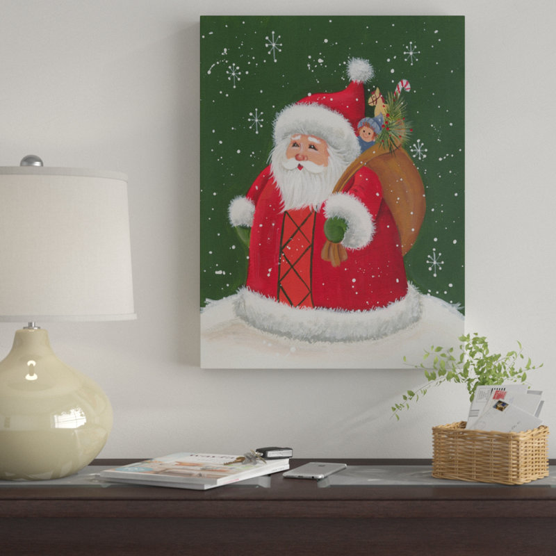 « rond père noël », art sur toile, H 32 po x l 24 po x P 2 po