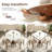 5-Piece 47.2" Round Extendable Dining Table Set