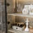 4-Shelf Glass Door Display Case Curio Cabinet With LED Lights