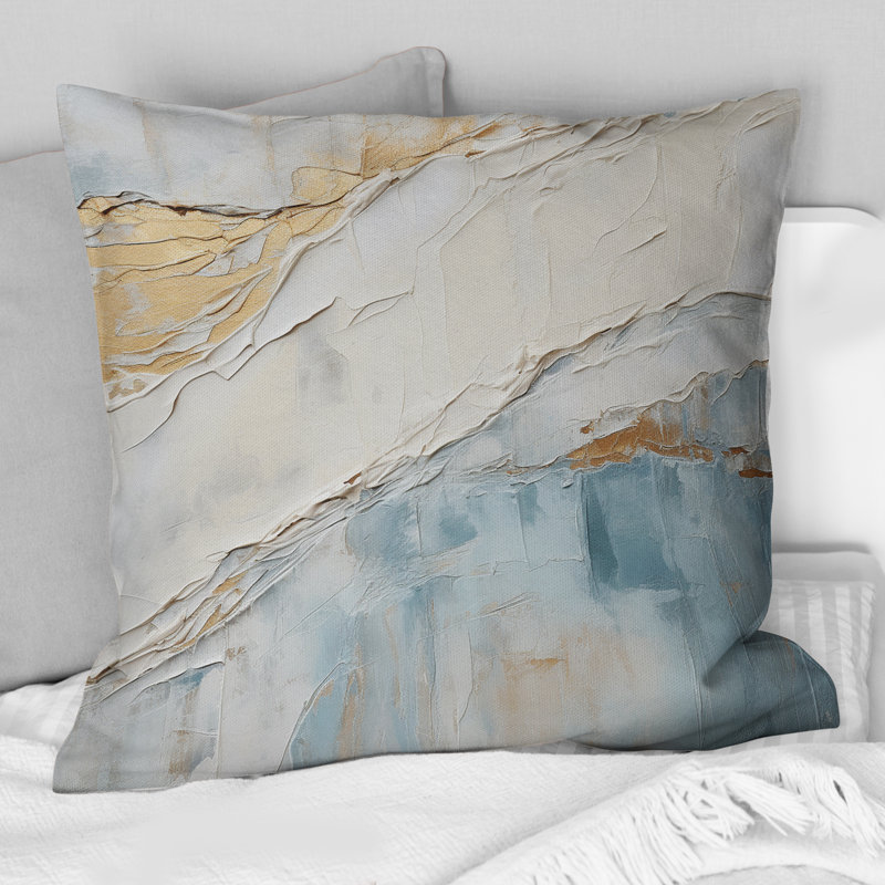 Coussin Minimalisme - Vague beige et grise - Horizon II