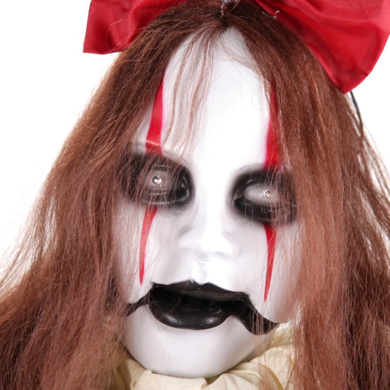 «Haunted Hill Farm» 5 pieds 5 pouces debout Pop-Up Creepy Lady Halloween avec mouvement Pop-Up et lumière DEL