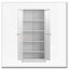 Rangement réglable pour garde-manger de 61 po en métal blanc de 61 po avec 4 tablettes (capacité de 110 lb), organisateur de garde-manger autoportant robuste pour la cuisine, le garde-manger et le salon