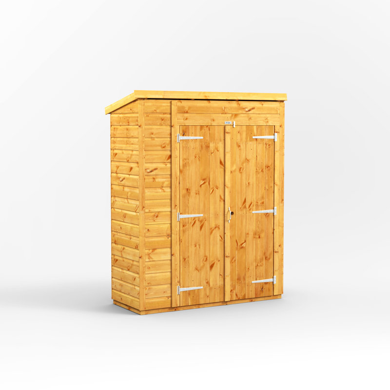 Powersheds 5 x 2ft Tool Timber Tongue & Groove Shed Double Door