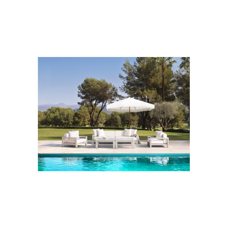 Vistamar Outdoor Coffee Table, Sand, 39.96" W x 39.96" L x 16.93" H