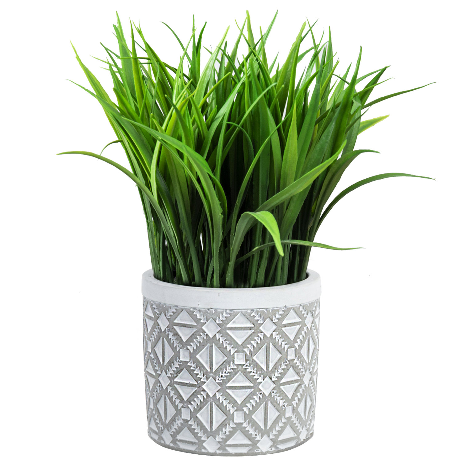 Primrue 8.66" Faux Greenery Plant Artificial Grass in Pot Wayfair