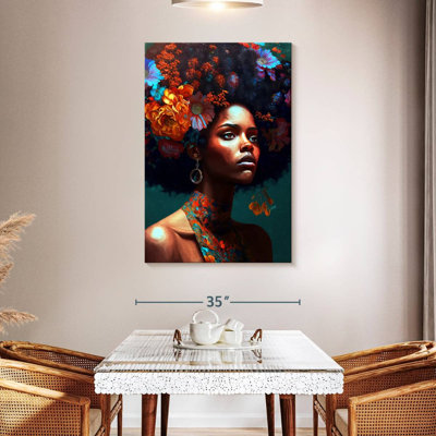" Ethnic Girl With Floral Hair " by Amara T