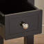 Coiffeuse à plateau avec miroir rabattable, 2 tiroirs et tabouret à motif de papillons 36 po Fidelmar-24748879
