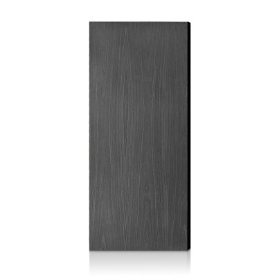 Dalle de porte intérieure noire en composite à noyau creux lisse